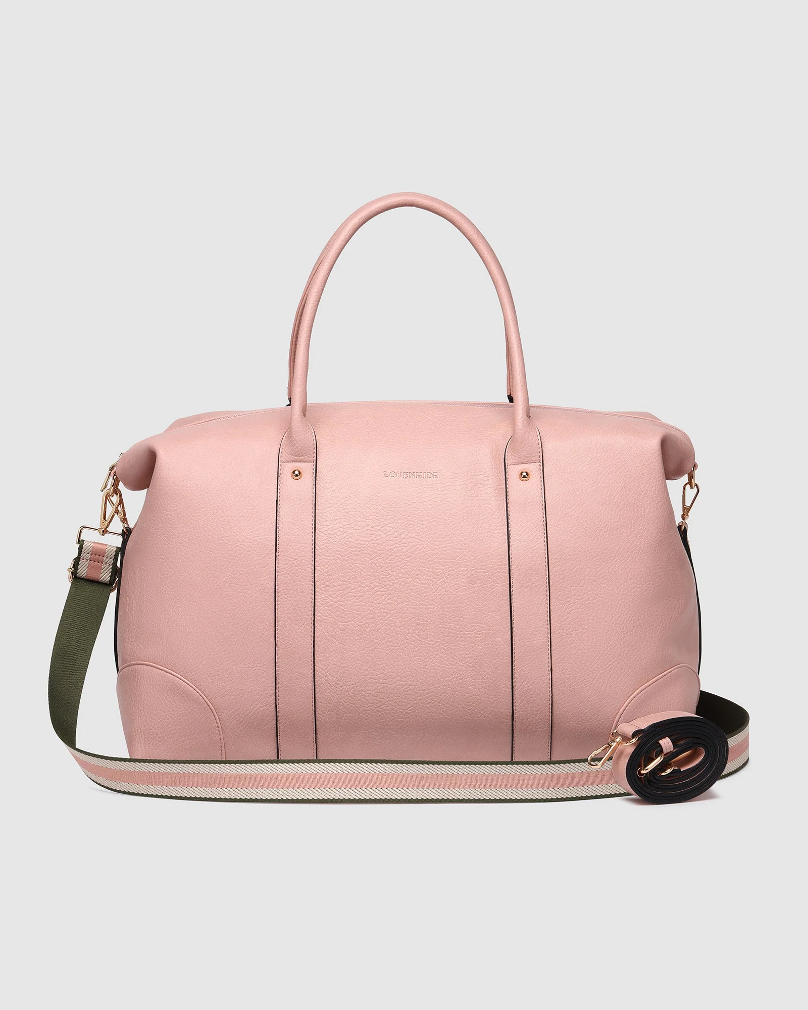 Alexis Stripe Weekender Travel Bag - Blush Stripe - Image 4