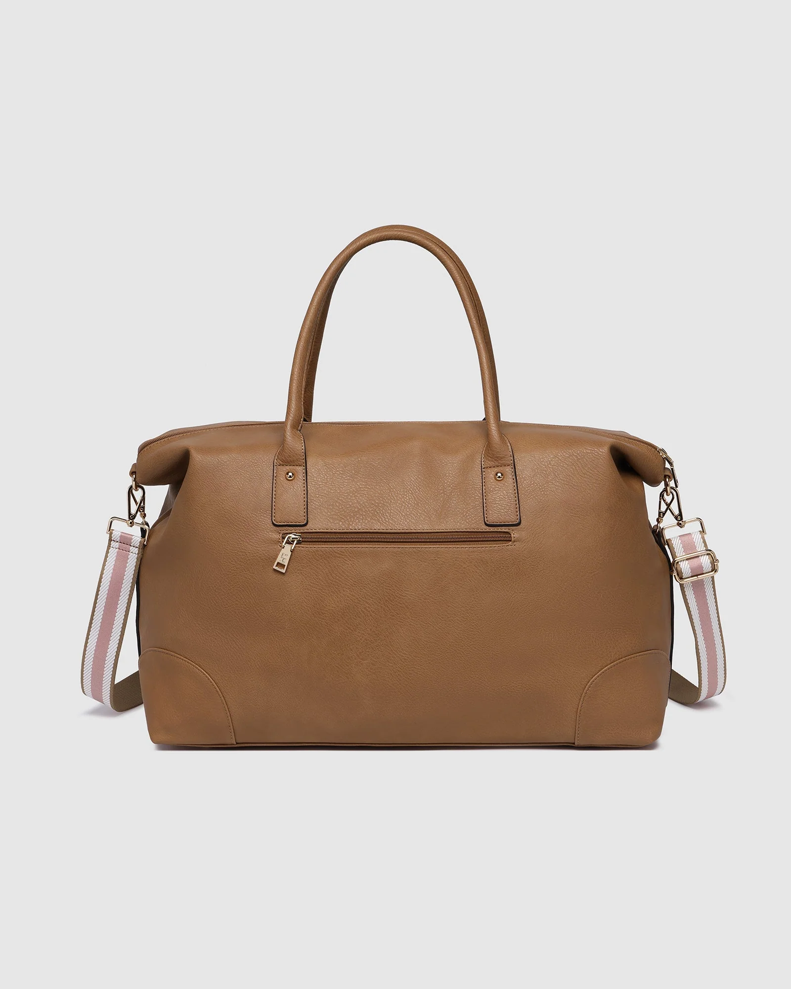 Alexis Stripe Weekender Travel Bag - Camel Stripe - Image 5