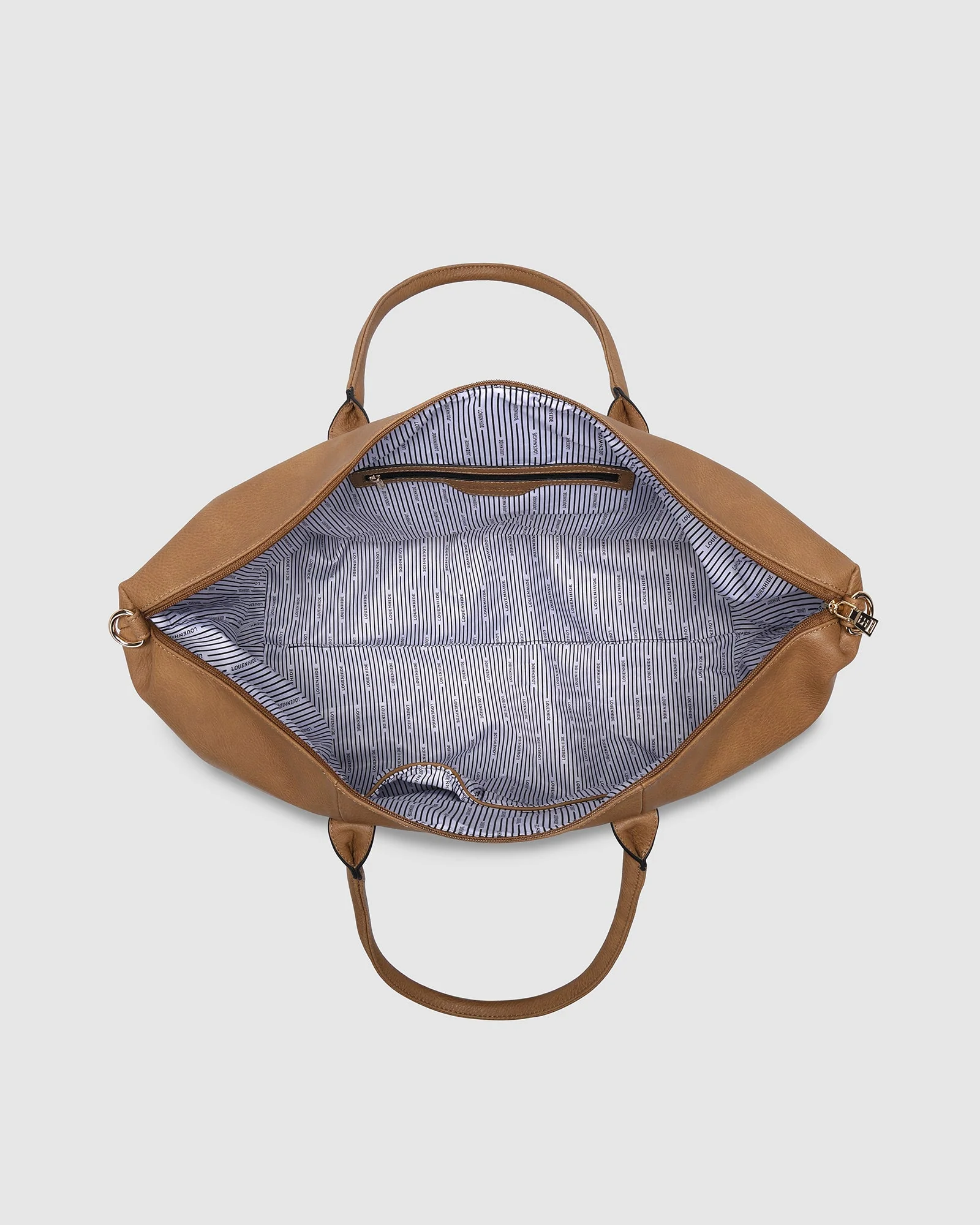 Alexis Stripe Weekender Travel Bag - Camel Stripe - Image 6
