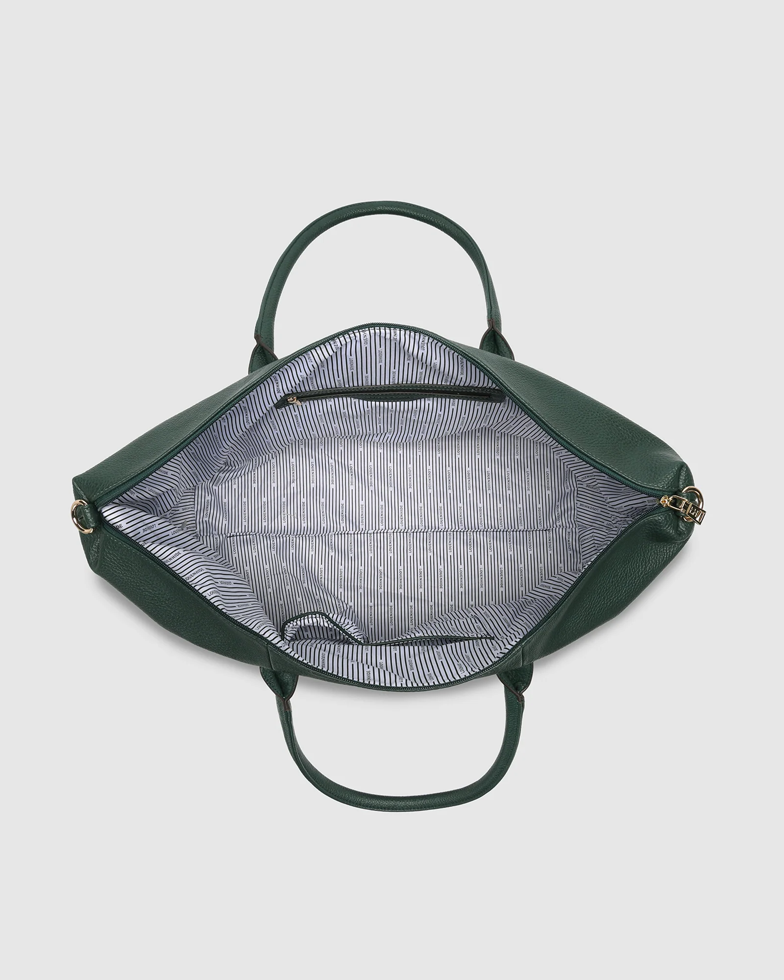 Alexis Stripe Weekender Travel Bag - Forest Green Stripe - Image 6