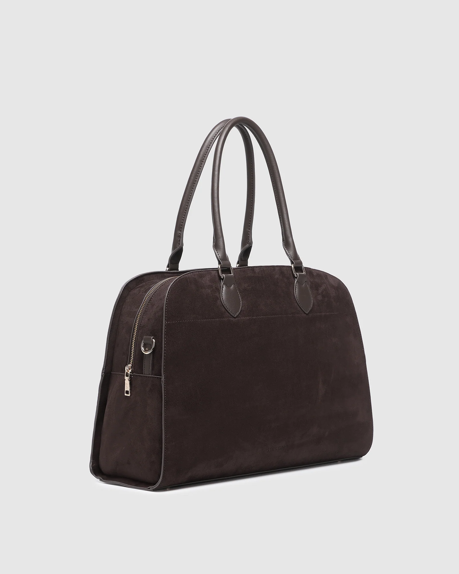 Blaire Tote Bag - Chocolate Suedette - Image 3