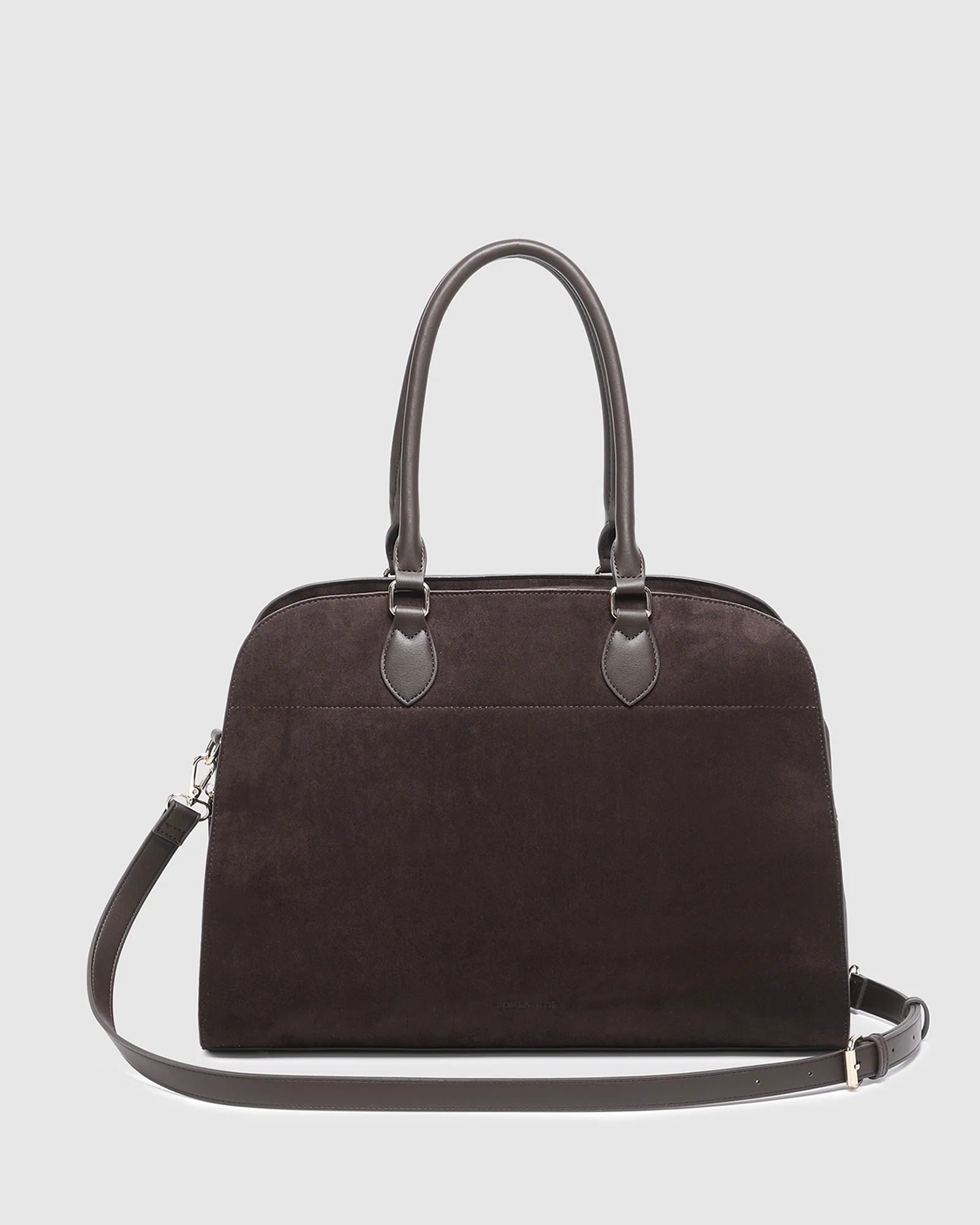 Blaire Tote Bag - Chocolate Suedette - Image 4