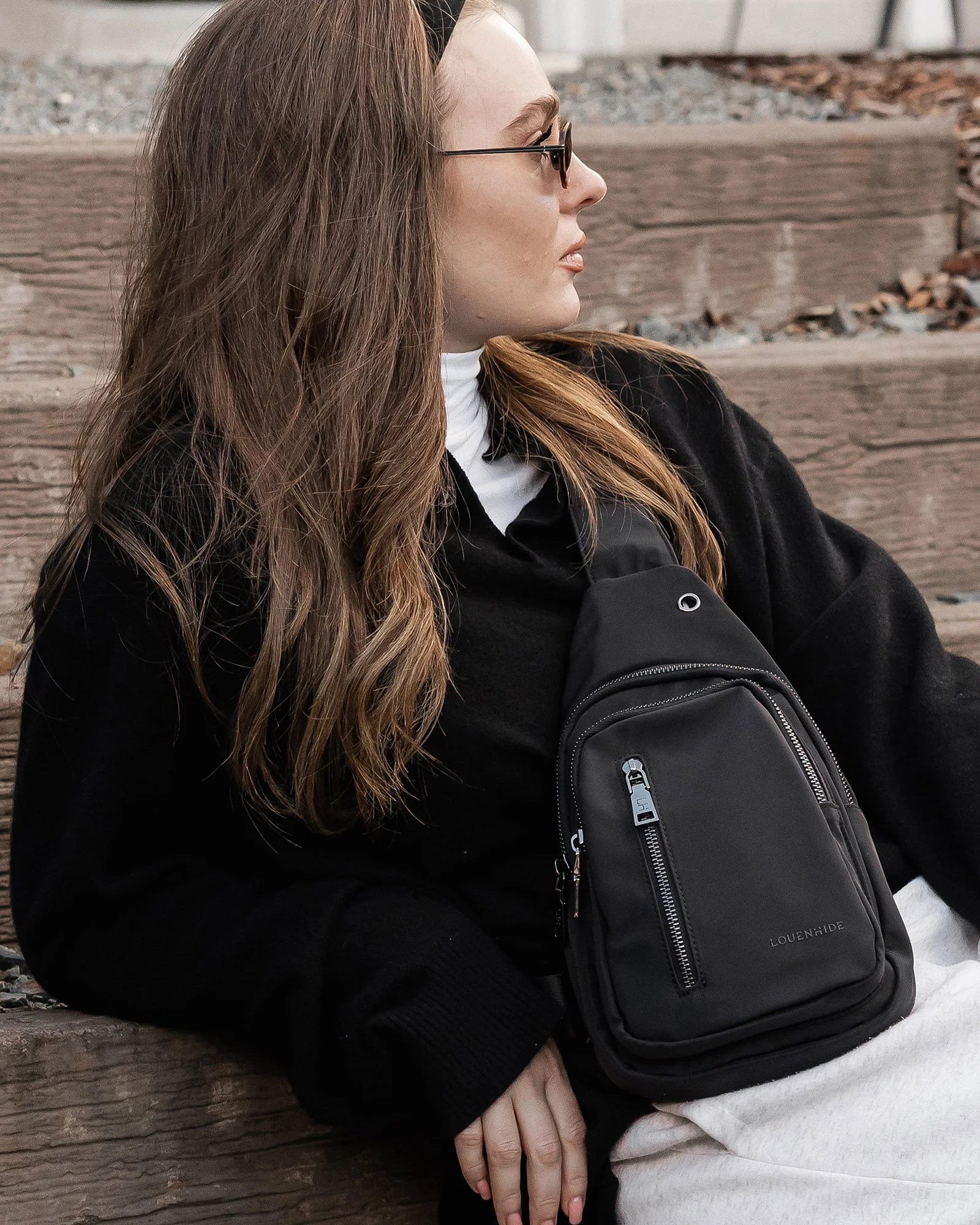 Boyd Nylon Sling Bag - Black - Image 8