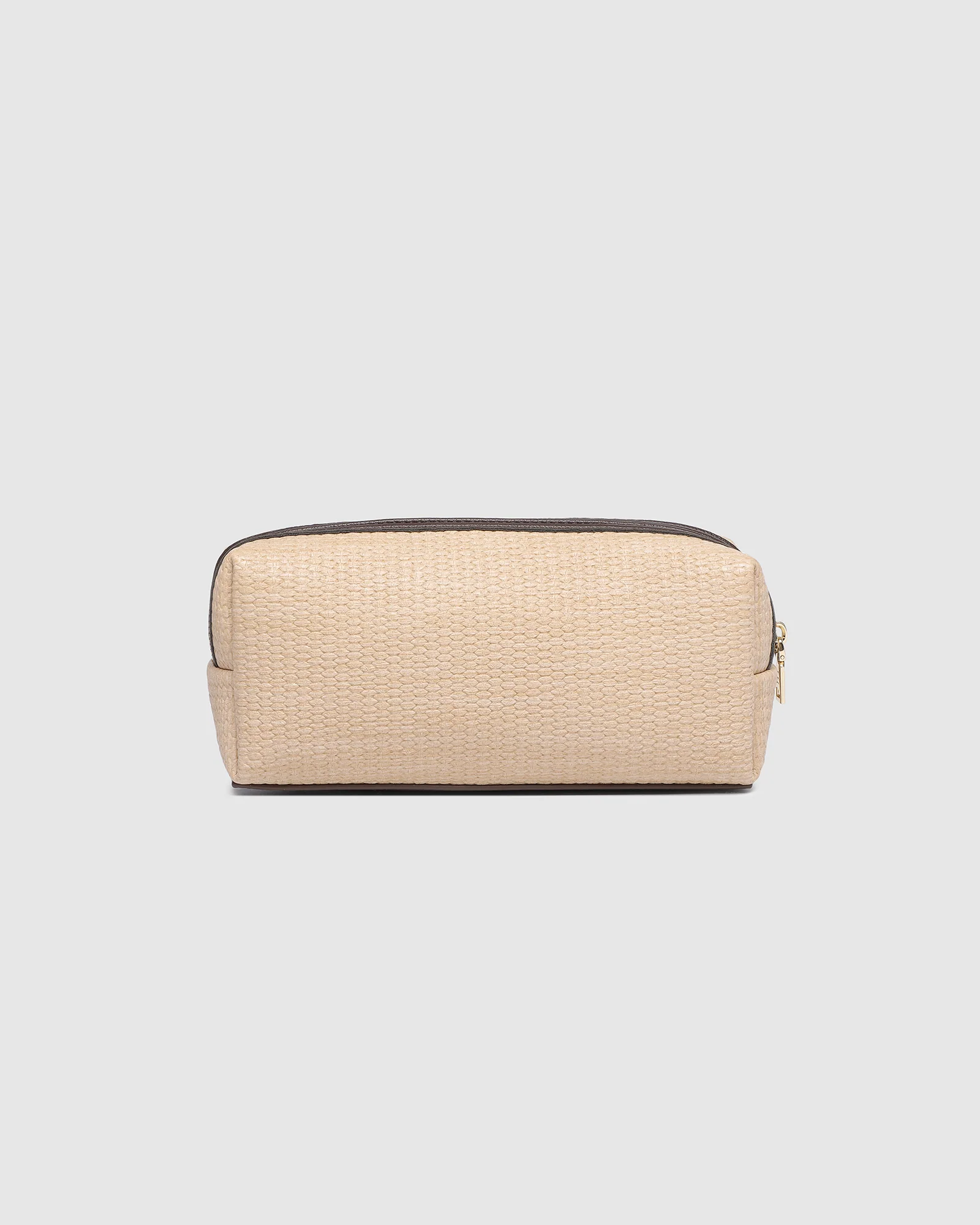 Brianna Makeup Bag - Natural/Chocolate - Image 5