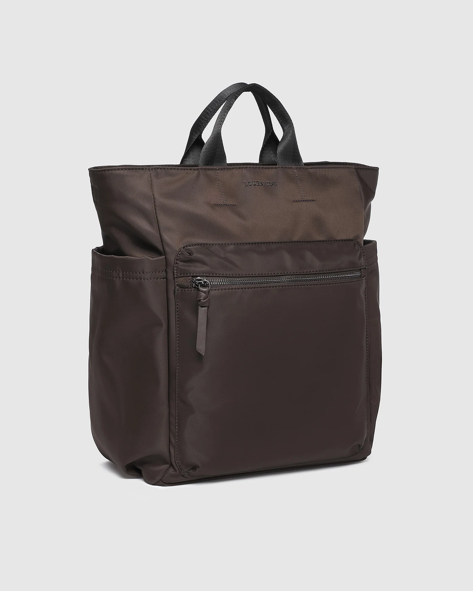 Bronx Nylon Backpack - Chocolate - Image 3
