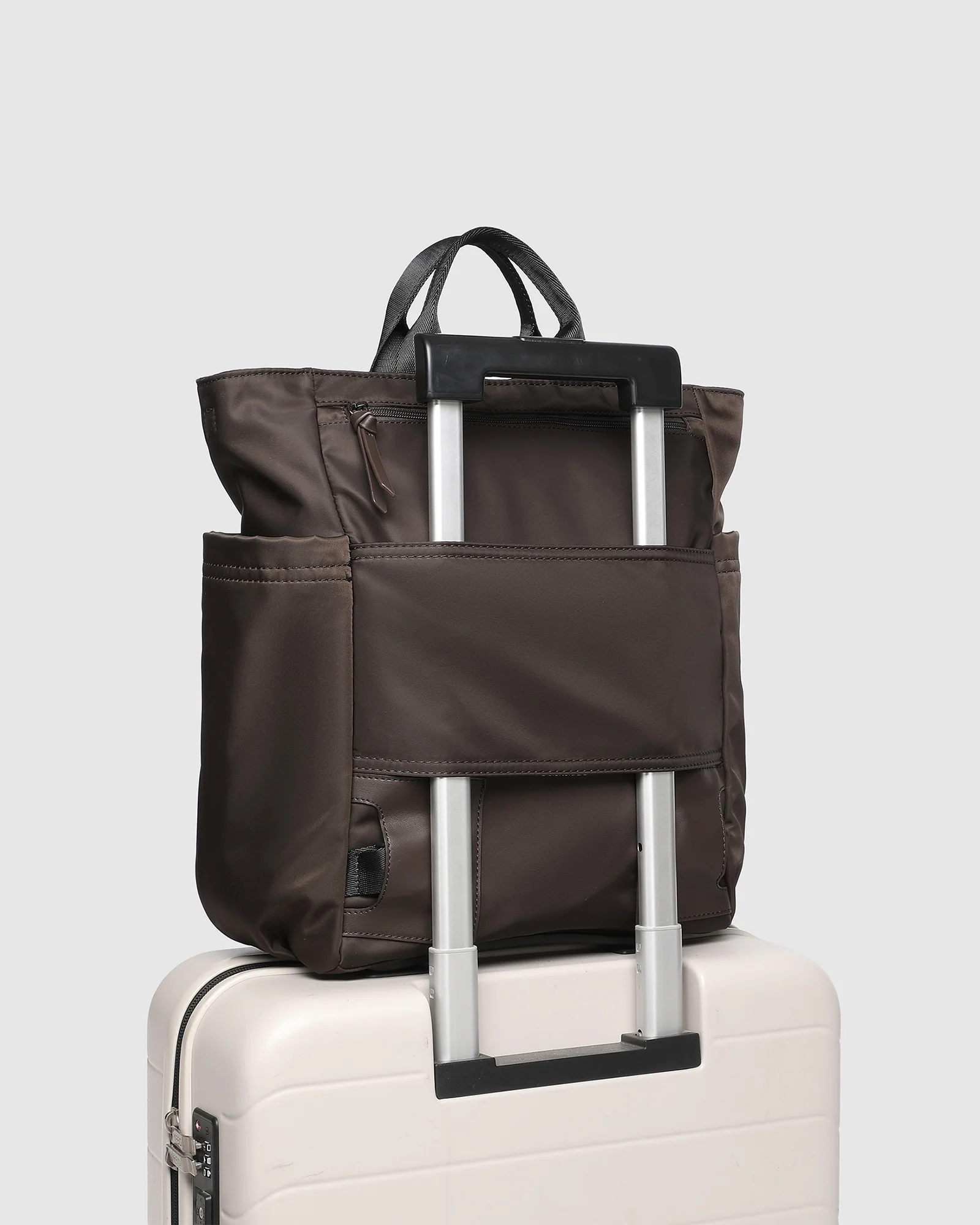 Bronx Nylon Backpack - Chocolate - Image 8