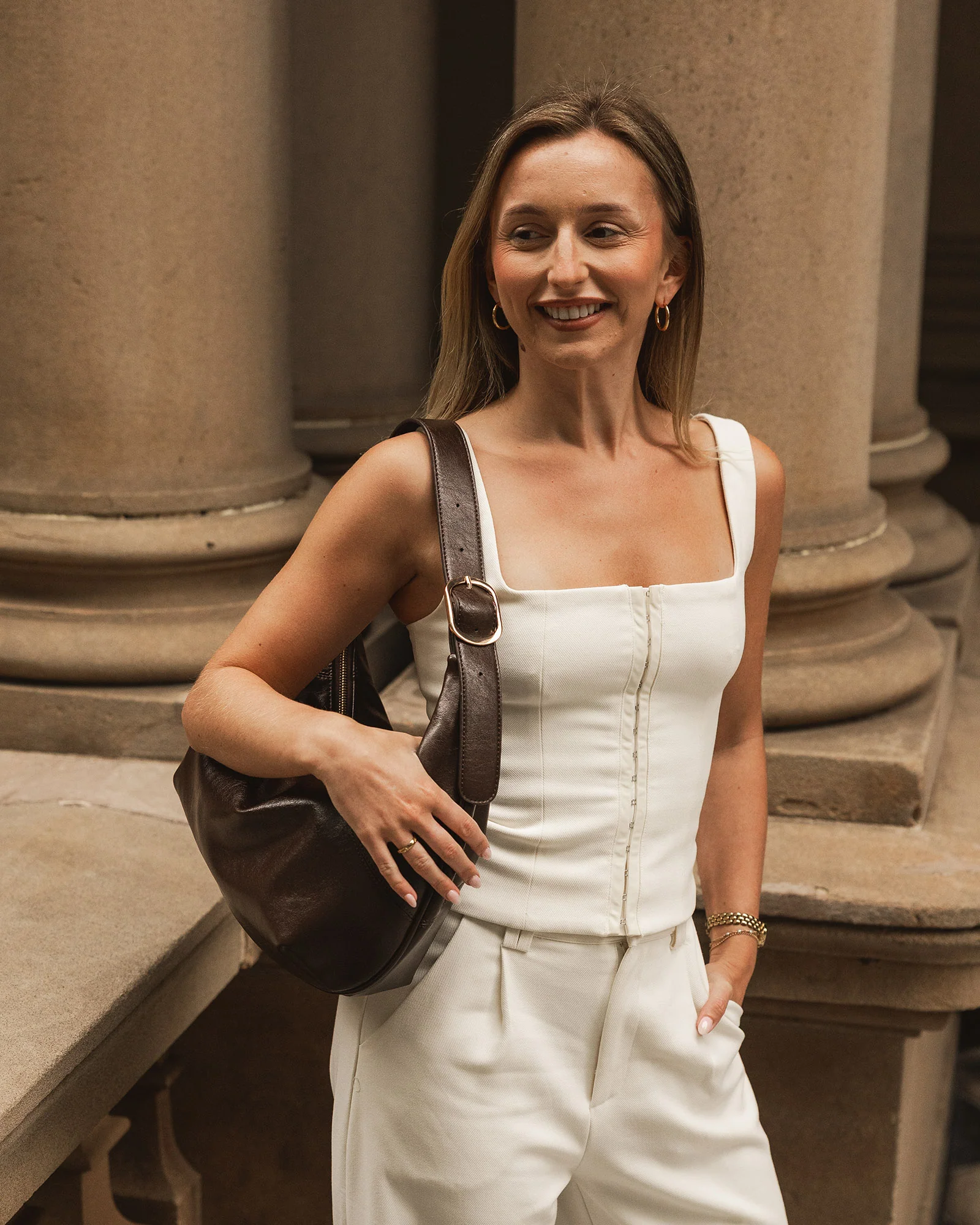 Cleo Shoulder Bag - Chocolate - Image 6