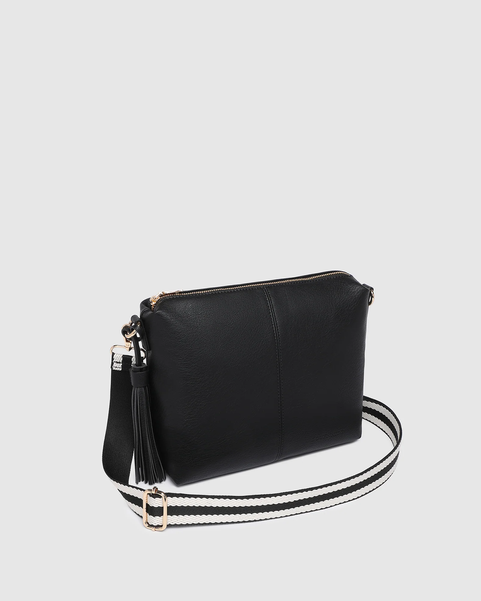 Daisy Stripe Crossbody Bag - Black - Image 3