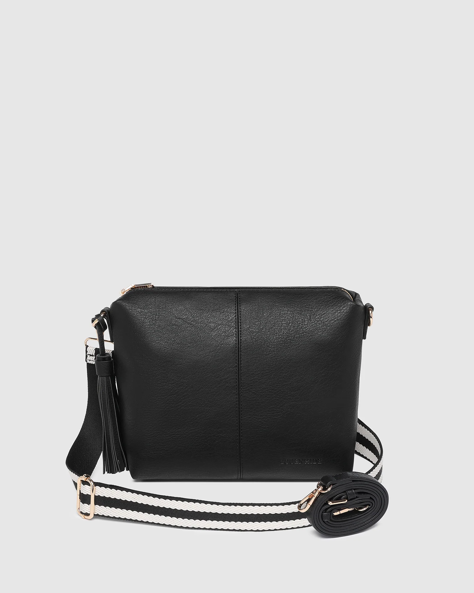 Daisy Stripe Crossbody Bag - Black - Image 4