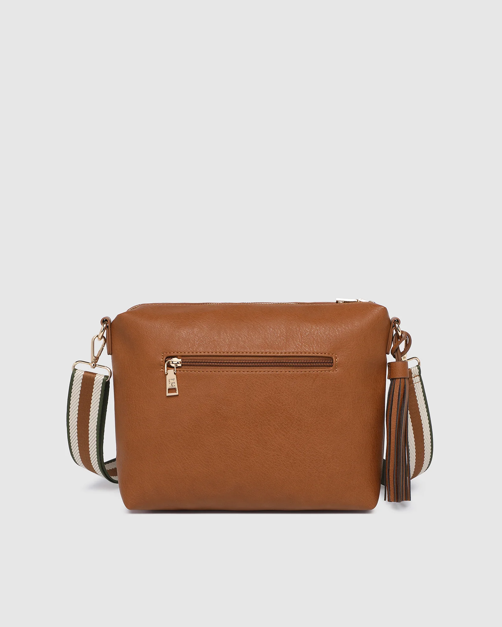 Daisy Stripe Crossbody Bag - Tan - Image 5