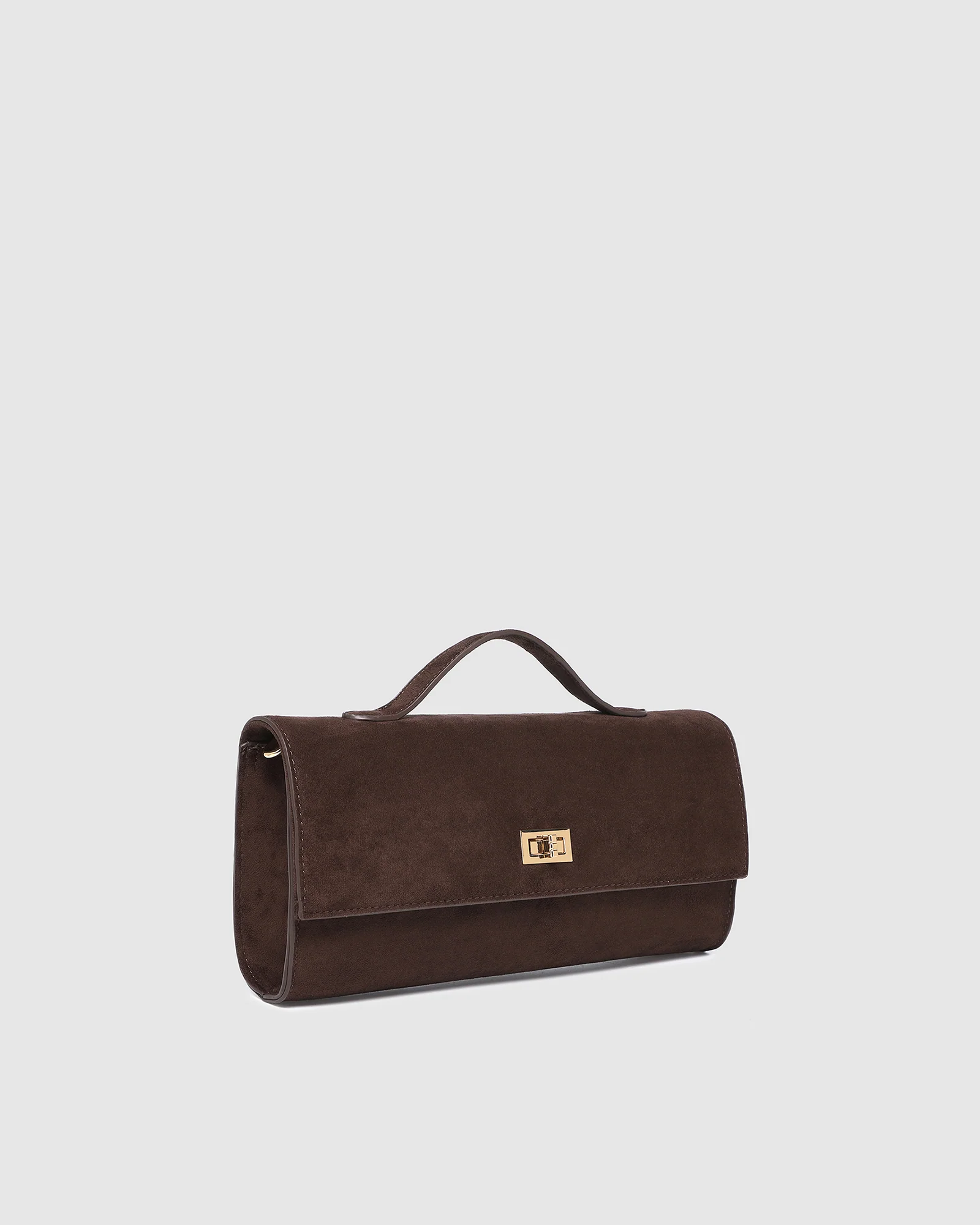 Delaney Suedette Clutch - Chocolate - Image 3