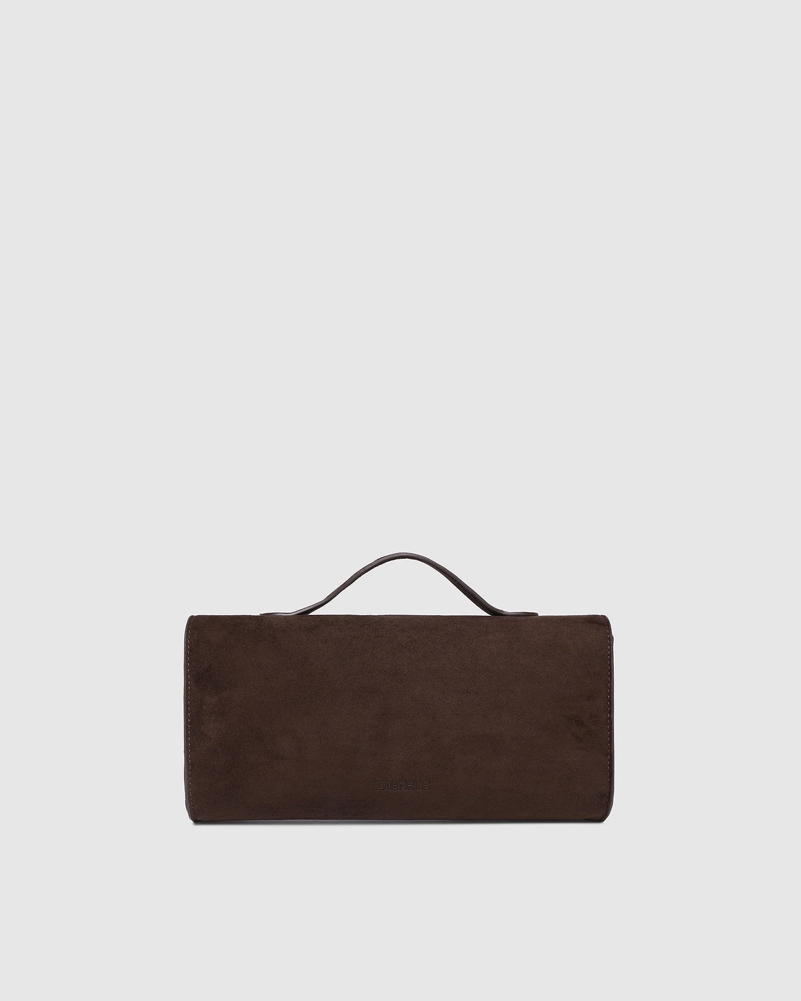 Delaney Suedette Clutch - Chocolate - Image 5