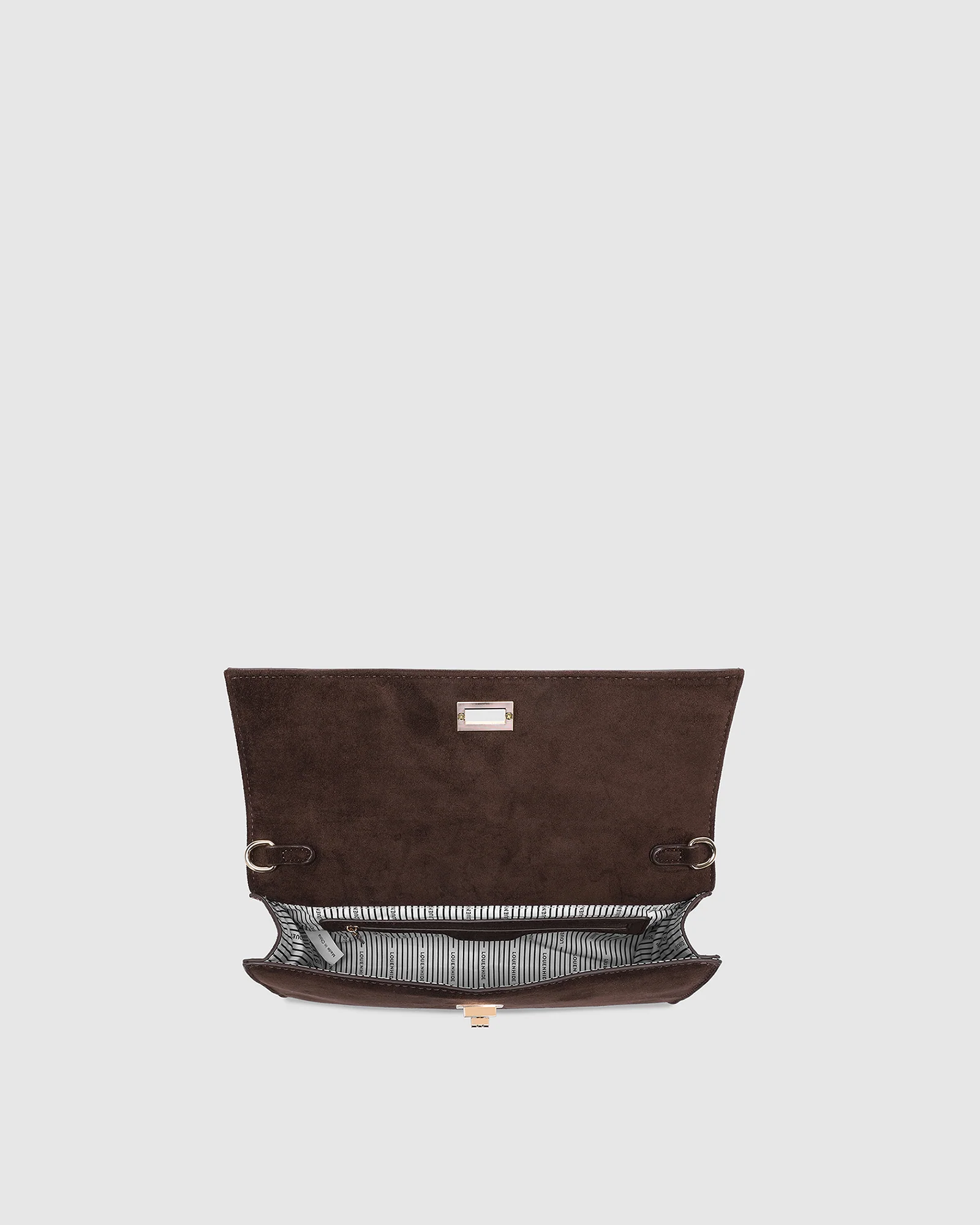 Delaney Suedette Clutch - Chocolate - Image 6