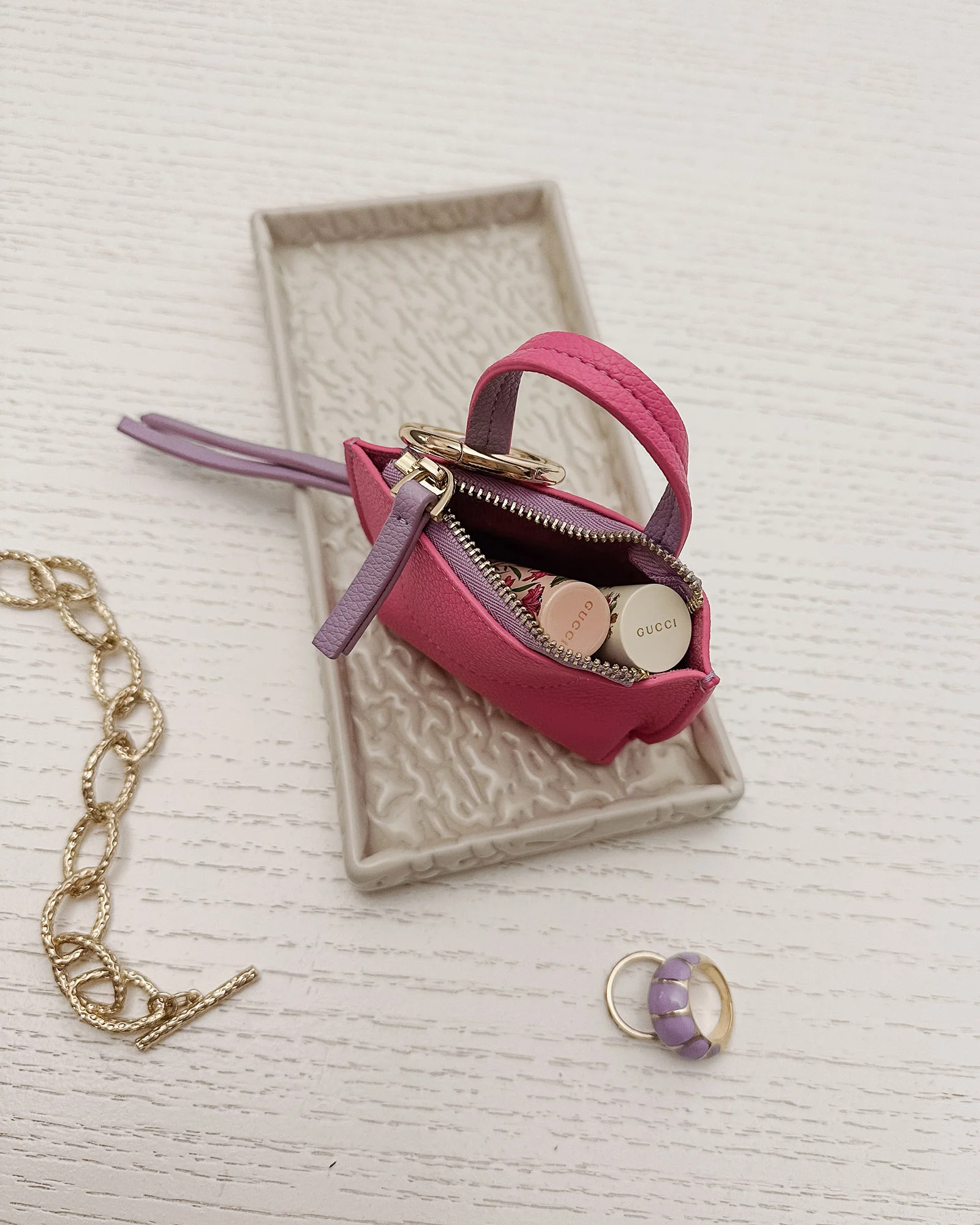 Gina Bag Charm - Hot Pink - Image 4