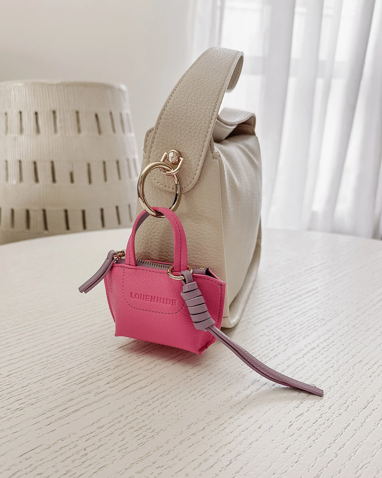 Gina Bag Charm - Hot Pink - Image 5