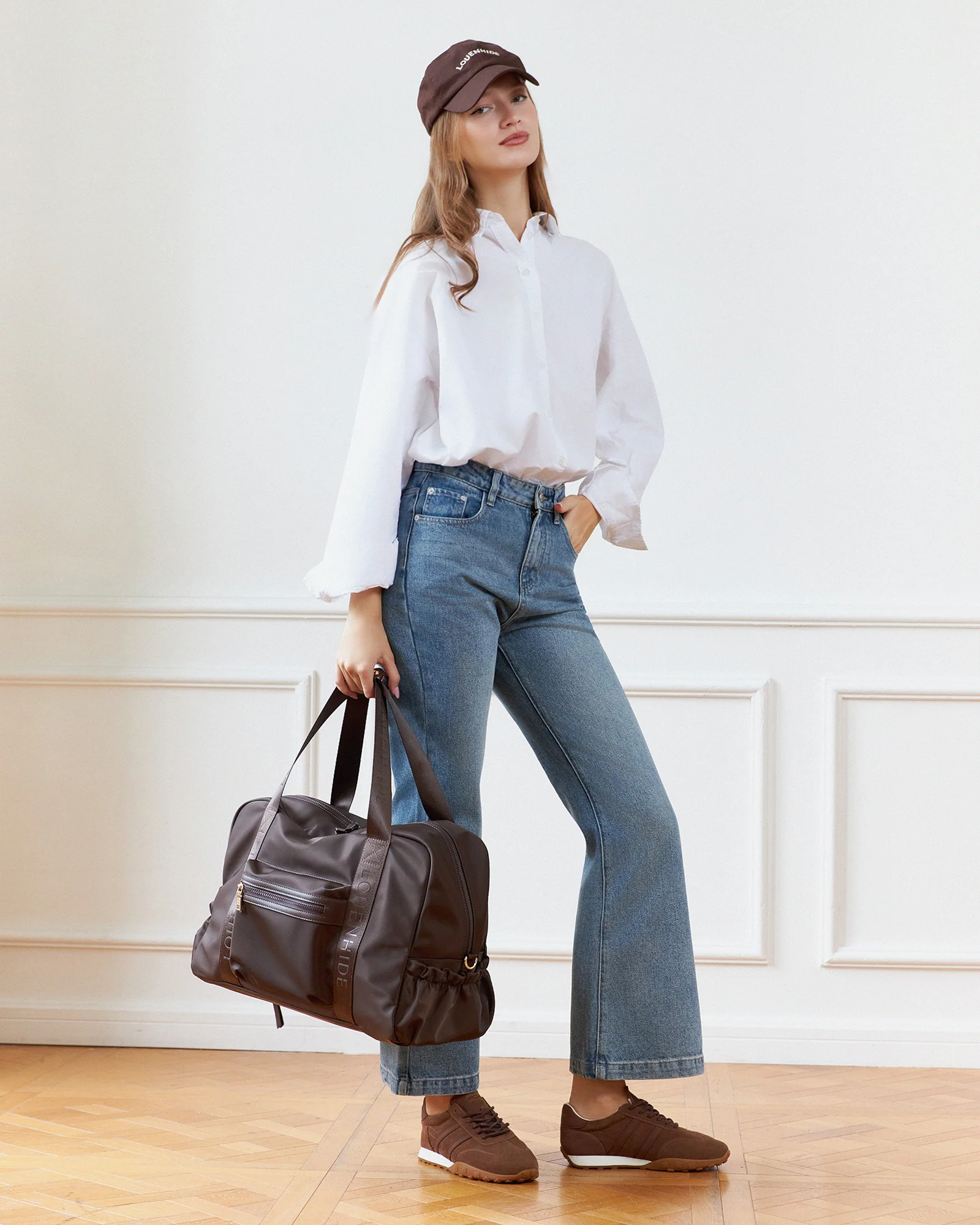 Jenn Nylon Travel Bag - Chocolate - Image 7