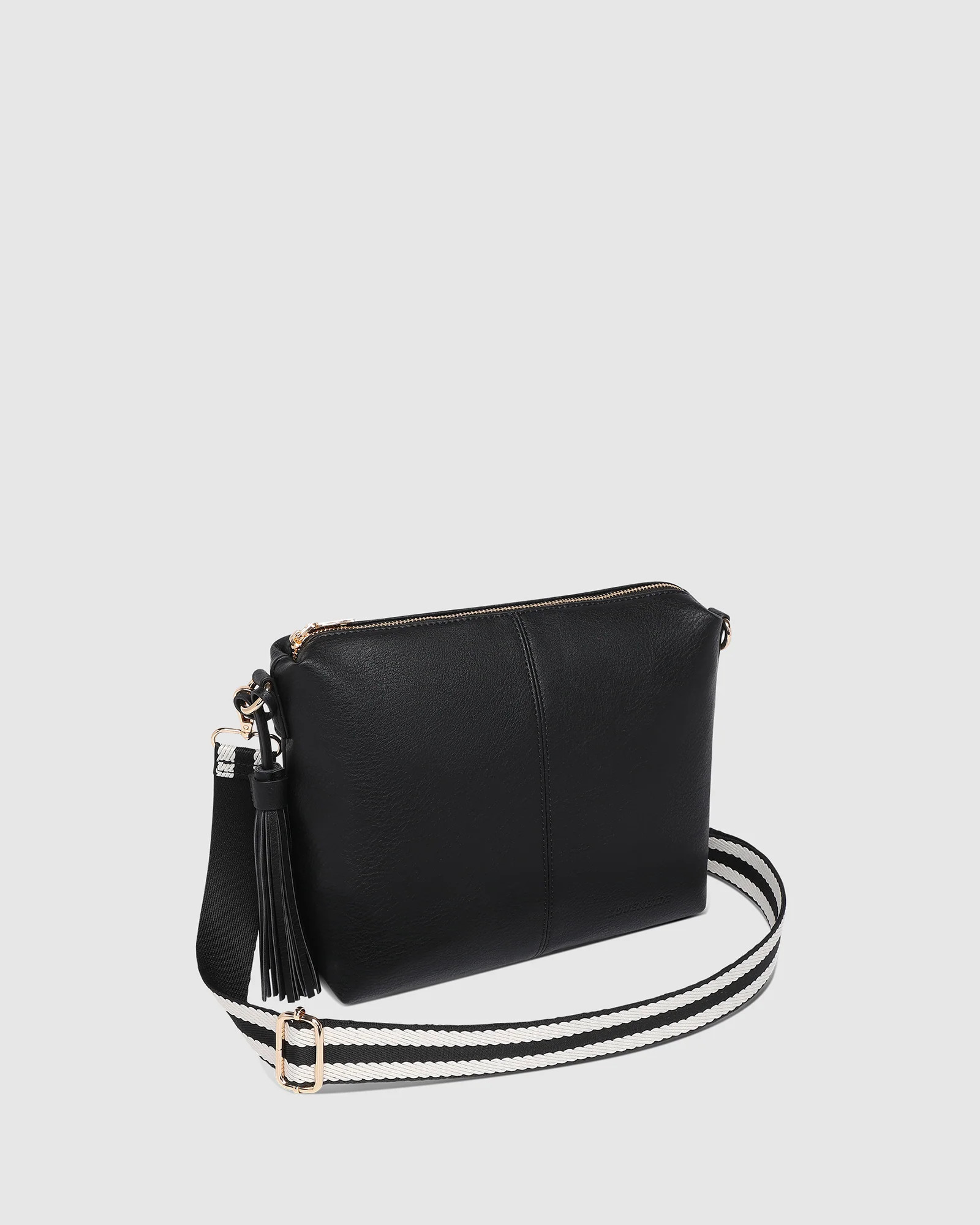 Kasey Stripe Crossbody Bag - Black - Image 3