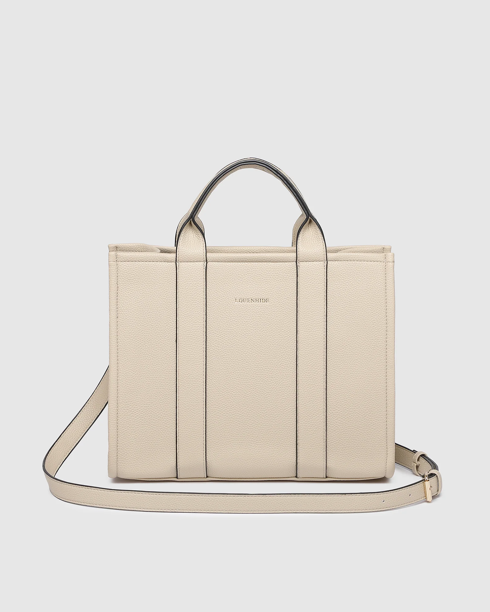 Manhattan Tote Bag - Biscotti with Black Trim - Image 3