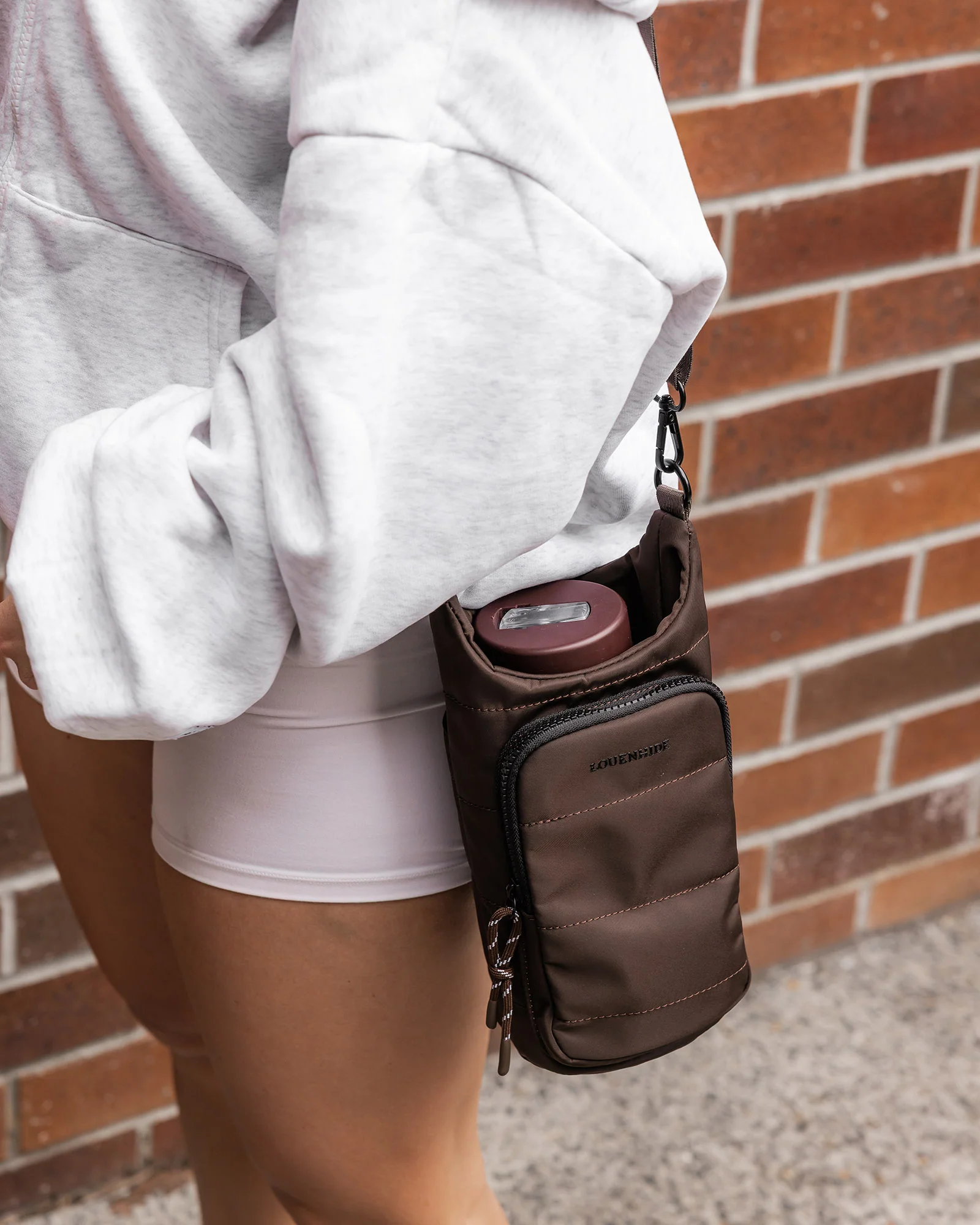 Miami Water Bottle Bag - Chocolate - Image 7