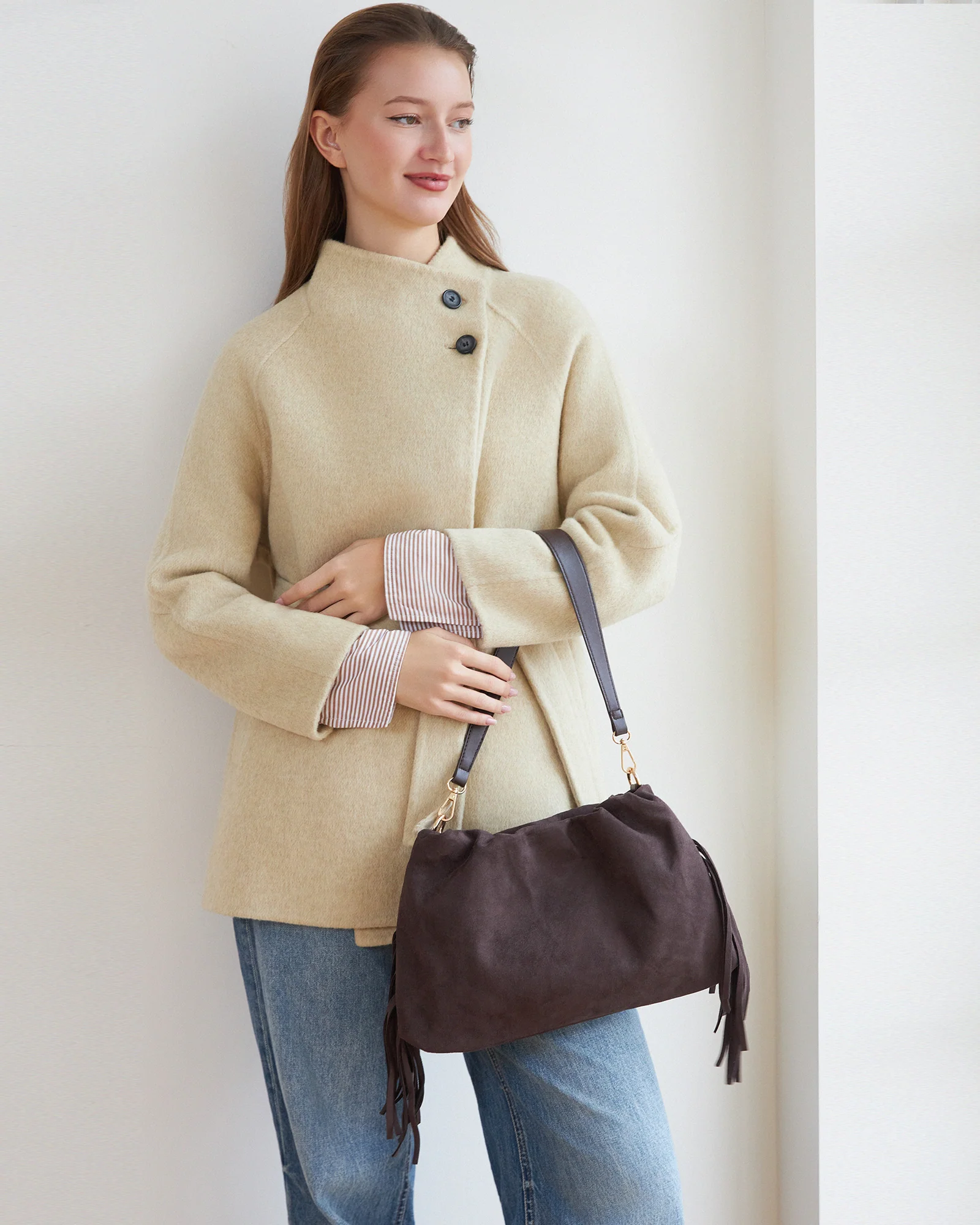 Reese Shoulder Bag - Chocolate - Image 7