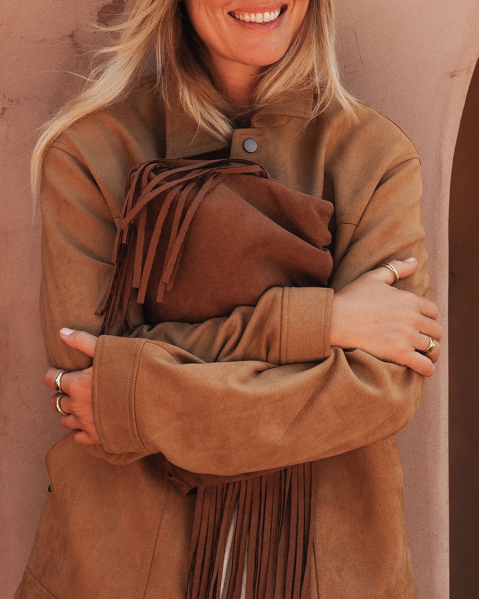 Reese Shoulder Bag - Tan - Image 7