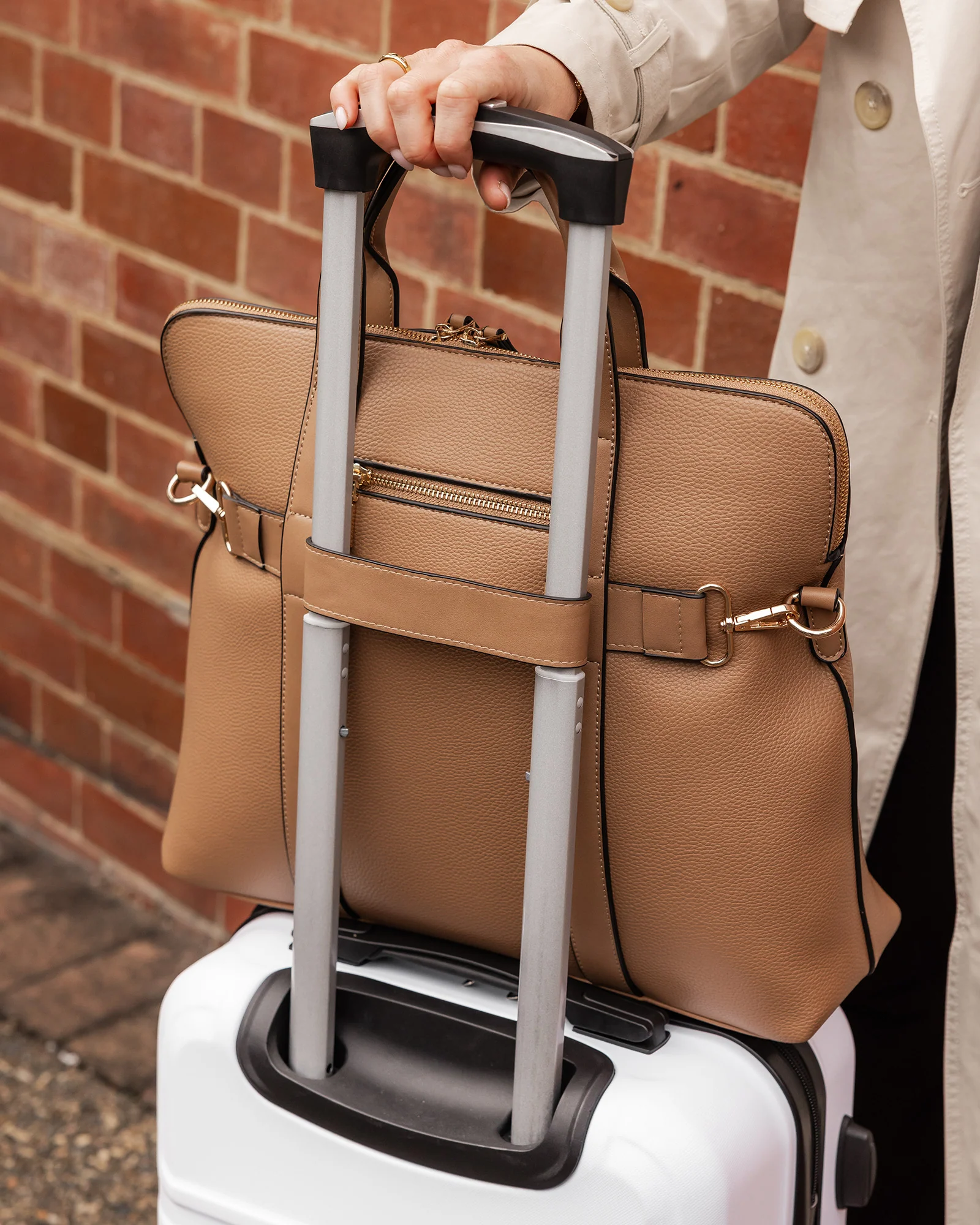 Rhodes Laptop Bag - Latte - Image 8