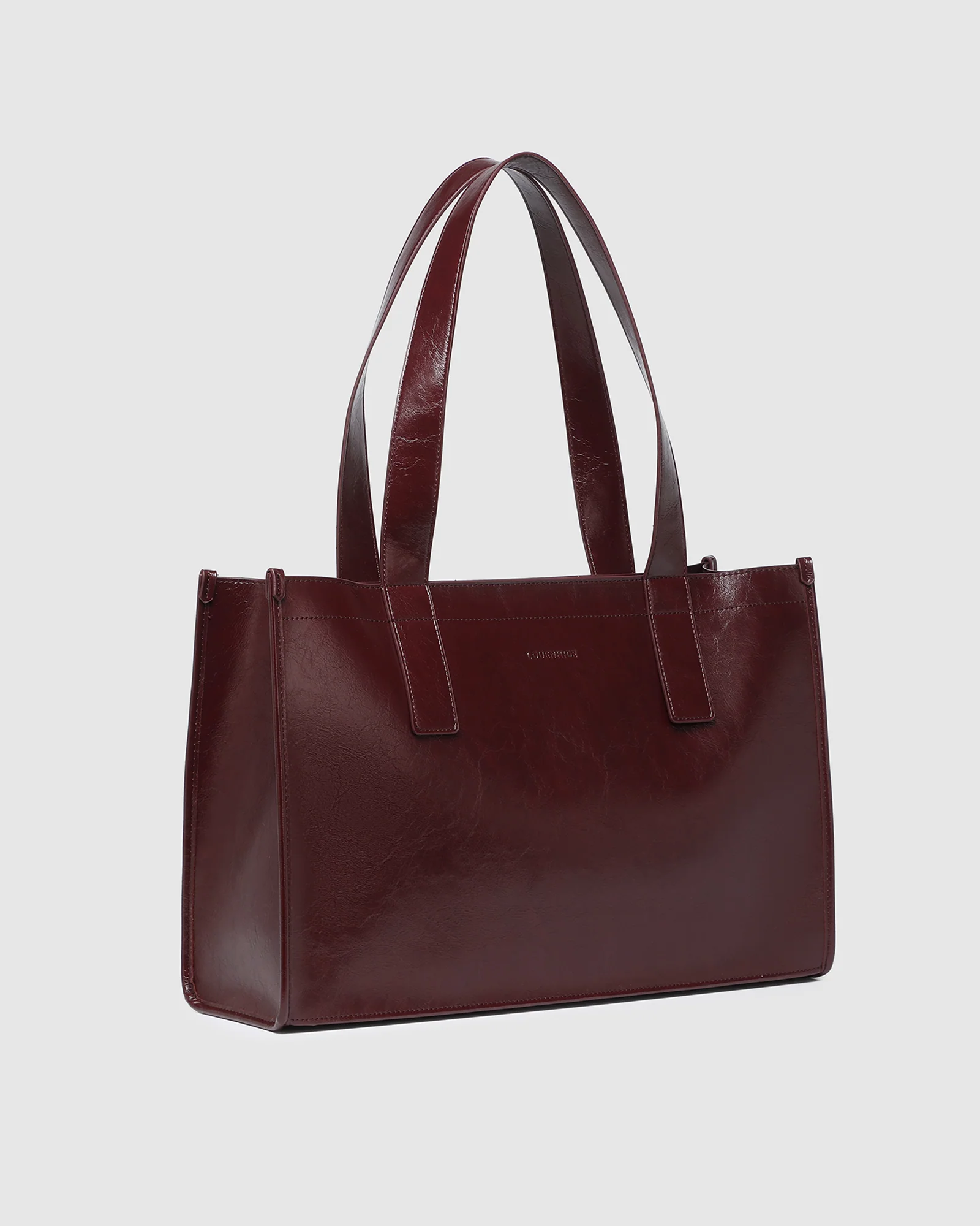 Riley Tote Bag - Burgundy Patent - Image 3