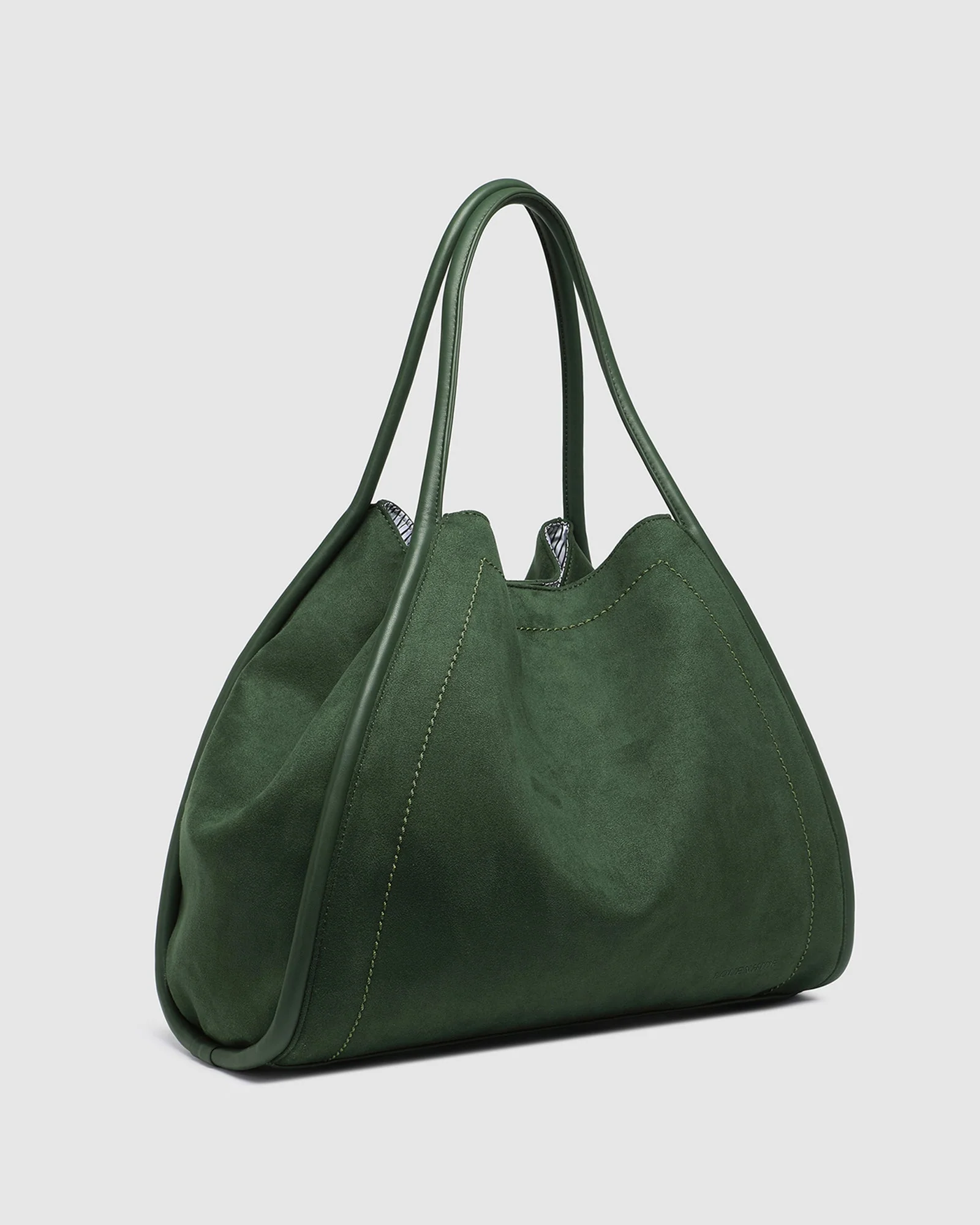 Sutton Suedette Shoulder Bag - Forest Green - Image 3