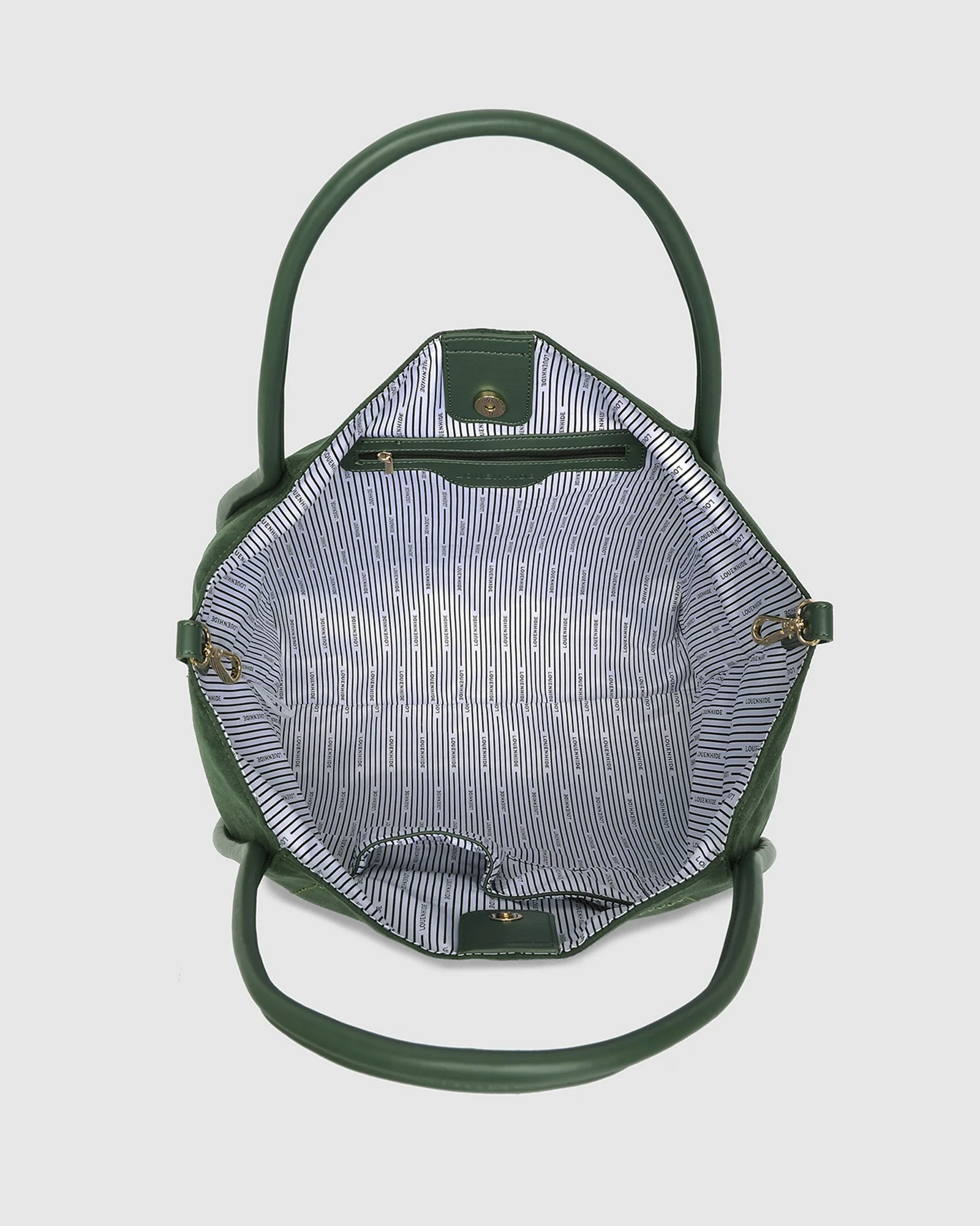 Sutton Suedette Shoulder Bag - Forest Green - Image 5