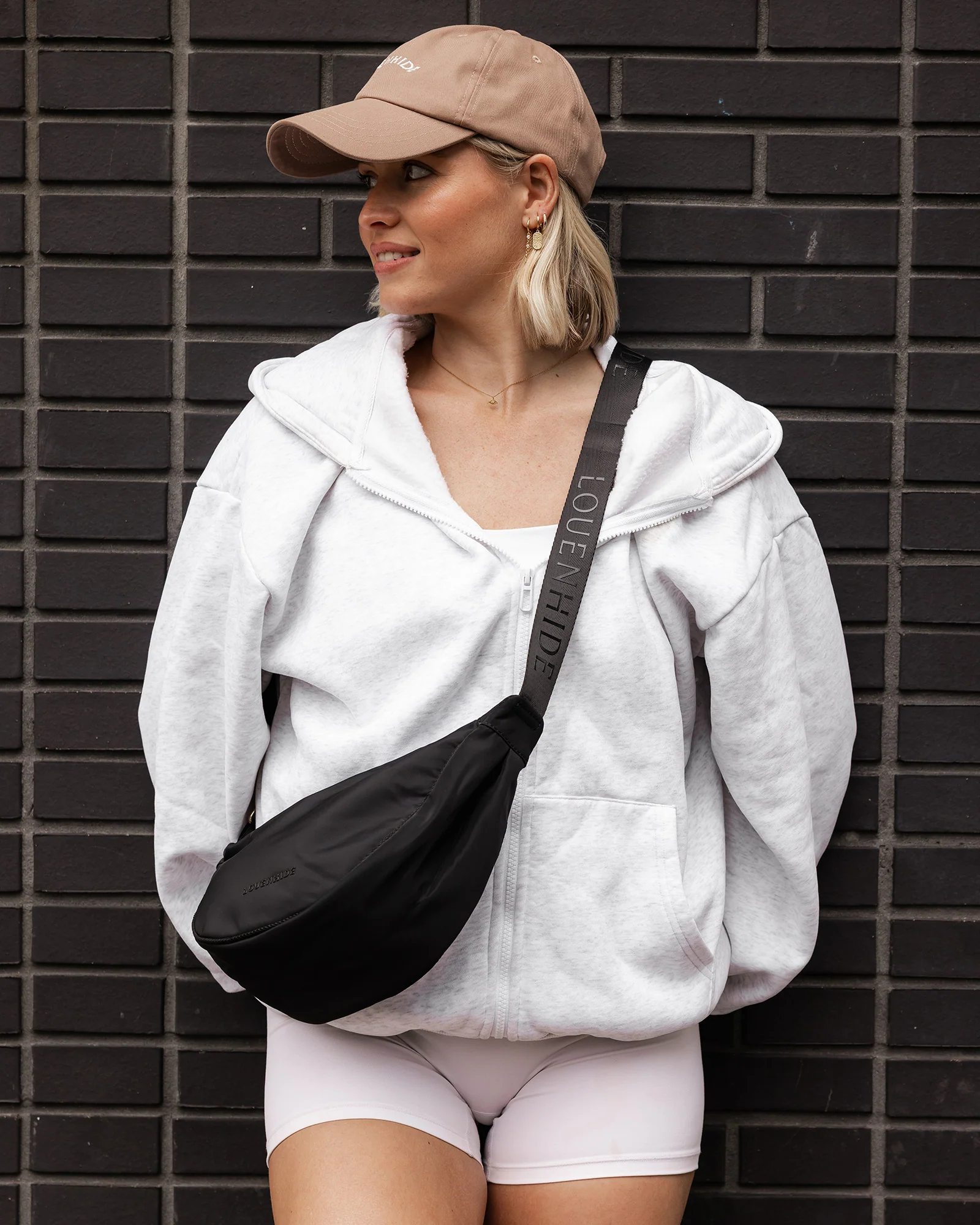 Sylvia Nylon Crossbody Bag - Black - Image 6